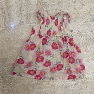 Zara Cream and Pink Floral Kids Dress size 3-4